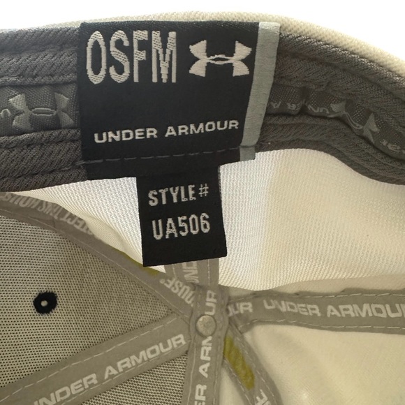 Under Armour OSFM Style #UA506 Men's White TT Cap - Picture 5 of 6